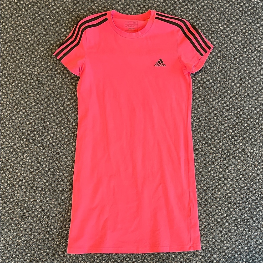 Adidas Kids Neon Pink Short Sleeve Tee